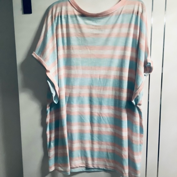 Torrid 6 Pink/Blue Multi Striped Dolman Top - Picture 8 of 10